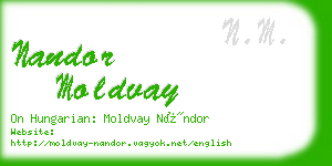 nandor moldvay business card